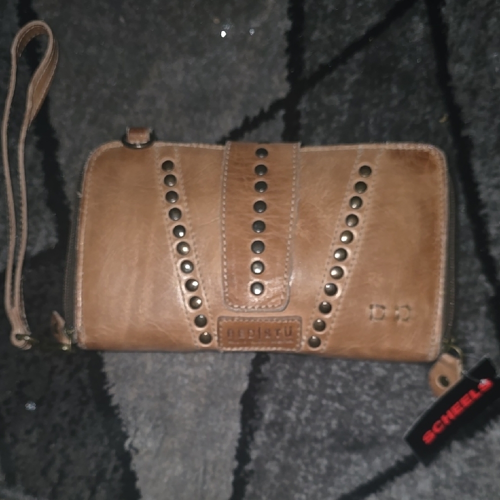 Tan Studded Women's Clutch